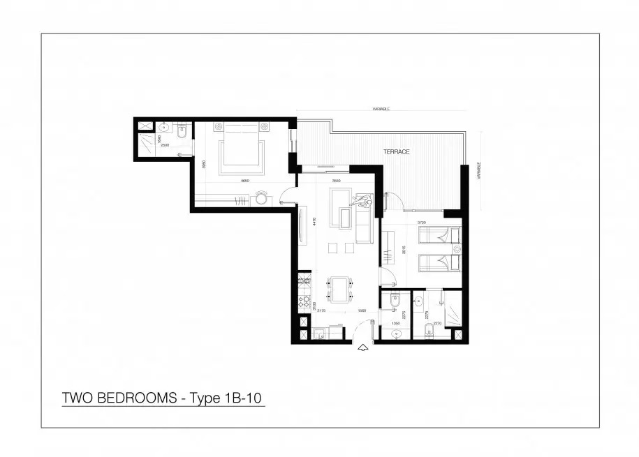 2 Beds 1375 Sq. Ft. Apartment in Reportage Al Raha Lofts One
