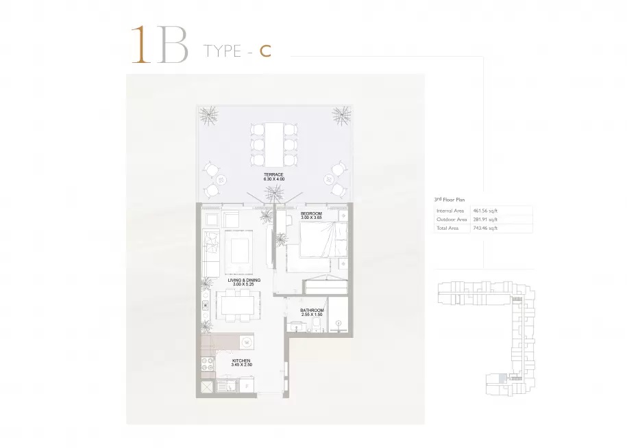 Reportage La Plaza Apartments 1 Bed Layout