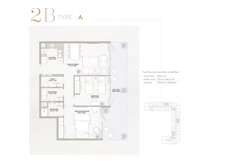 Reportage La Plaza Apartments 2 Beds Layout