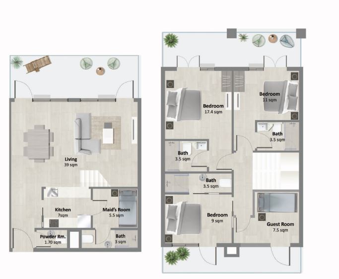 Reportage Oasis Residences One 4 Beds Layout