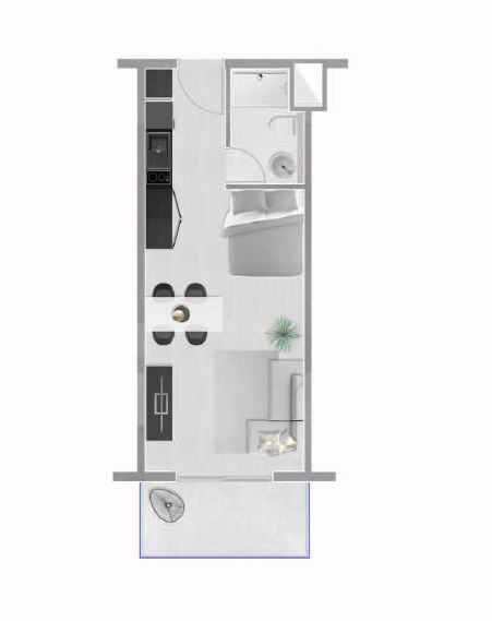 Reportage Oasis Residences One Studio Layout