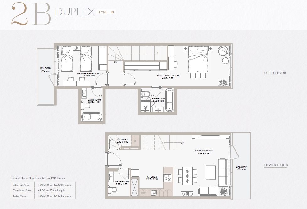 Reportage Perla 1 2 Beds Layout