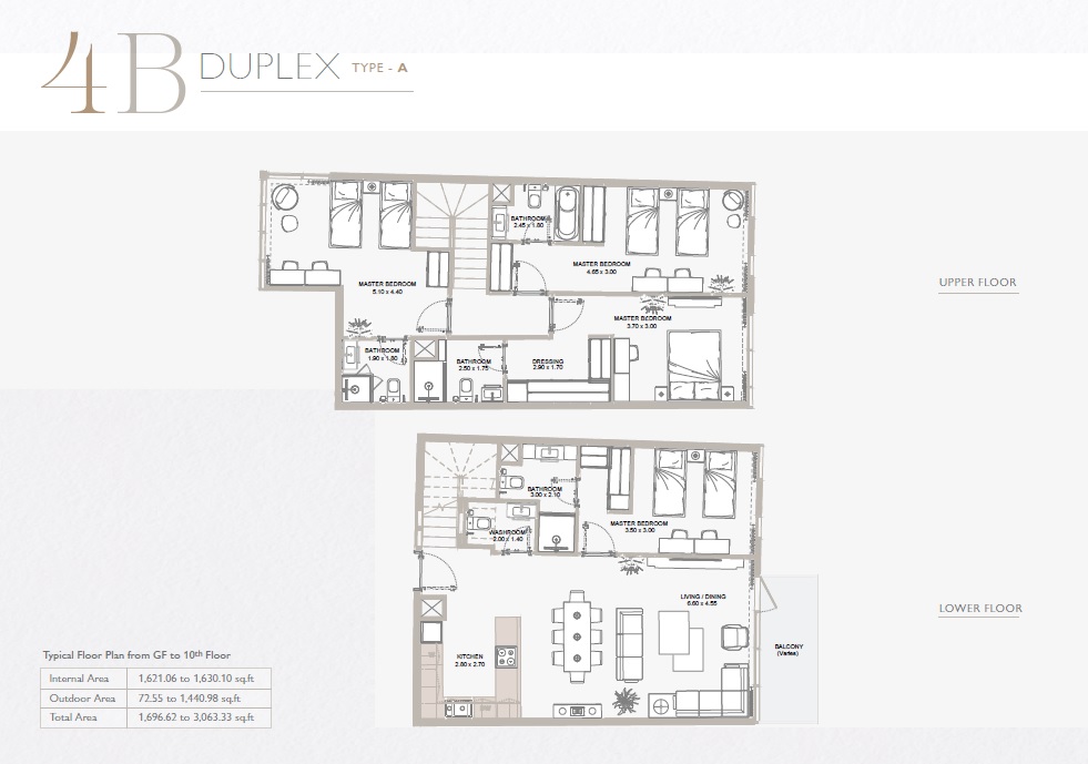 4 Beds 1697 Sq. Ft. Apartment in Reportage Perla 2