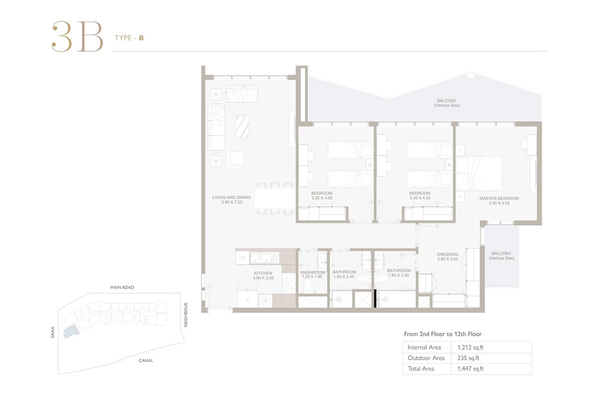 Reportage Perla 3 3 Beds Layout