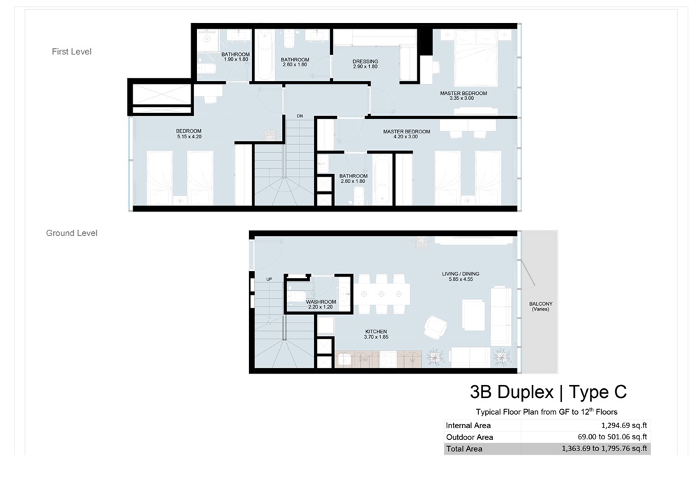Reportage Perla Prime 3 Beds Layout