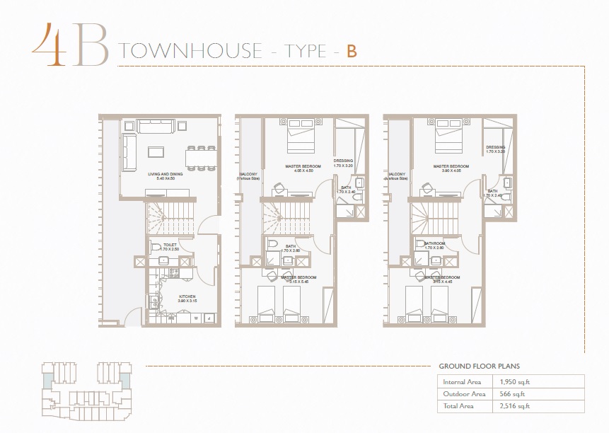 4 Beds 2516 Sq. Ft. Townhouse in Reportage Plaza Phase 2
