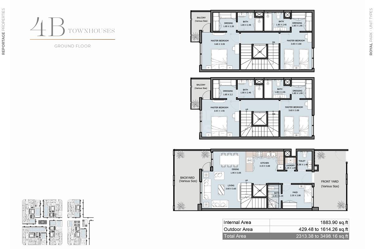 4 Beds 2313 Sq. Ft. Townhouse in Reportage Royal Park