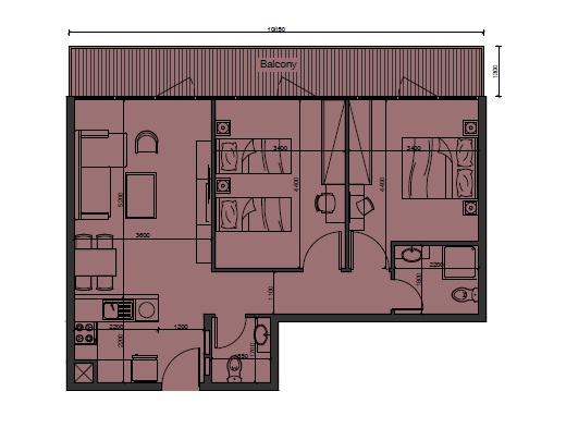 Reportage The Gate Residence 2 Beds Layout