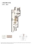 Royal Radisson Residences 1 Bed Layout