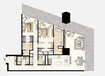 Taiwanese Maryah Plaza 2 Beds Layout