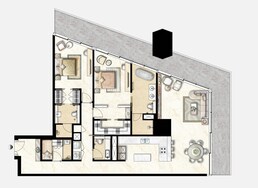 2 Beds 1669 Sq. Ft. Apartment in Taiwanese Maryah Plaza