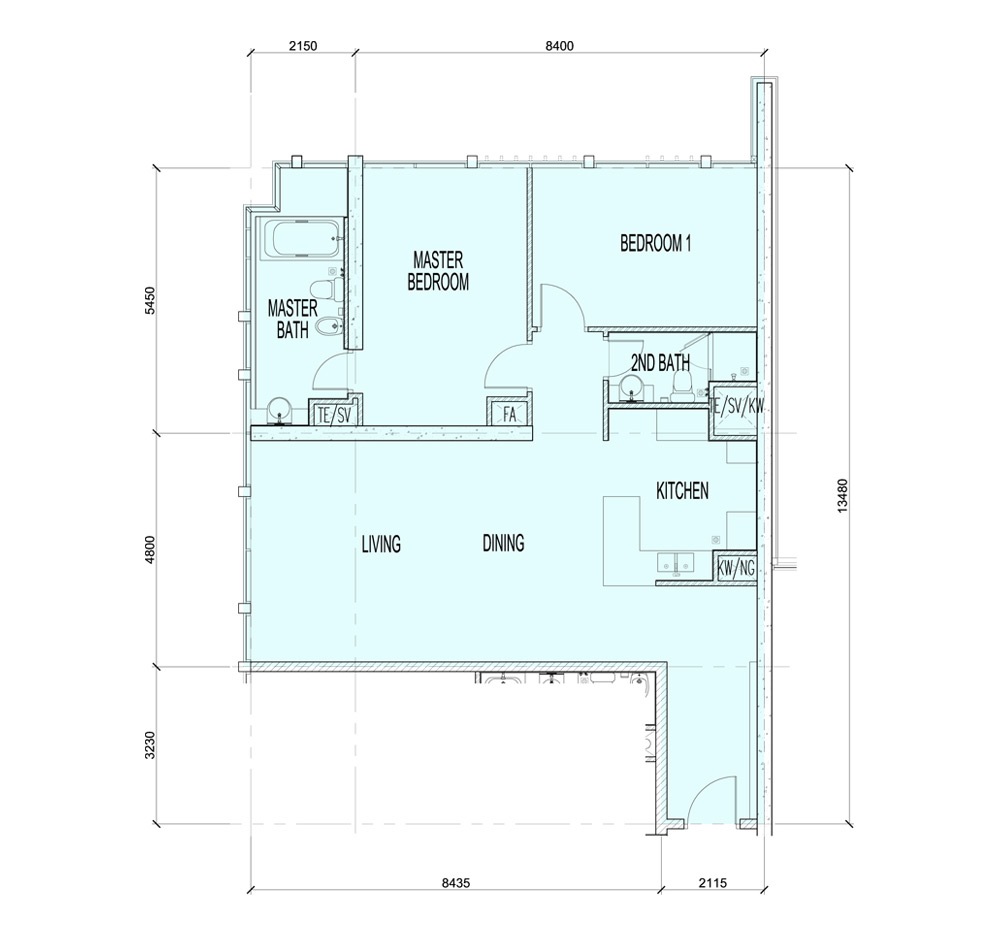 2 Beds 1271 Sq. Ft. Apartment in Tamouh Horizon Towers