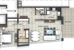 2 Beds 1345 Sq. Ft. Apartment in The View Residence