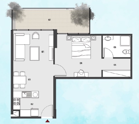 1 Bed 775 Sq. Ft. Apartment in Webridge Al Maryah Vista