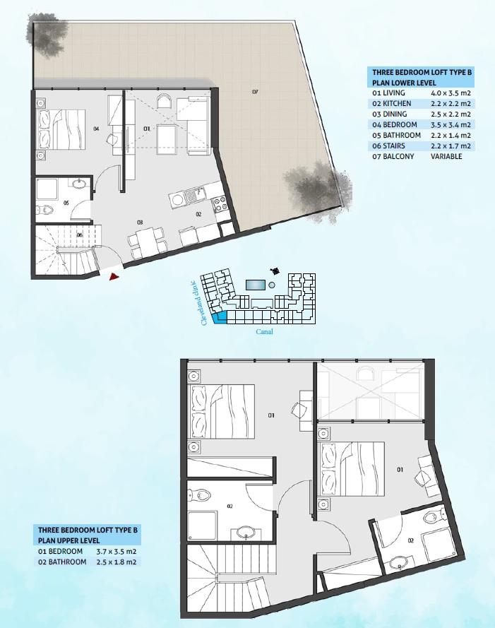 3 Beds 1703 Sq. Ft. Apartment in Webridge Al Maryah Vista