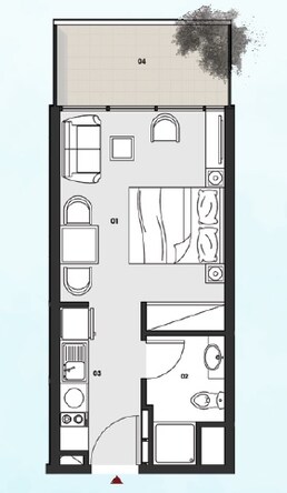 351 Sq. Ft. Studio in Webridge Al Maryah Vista