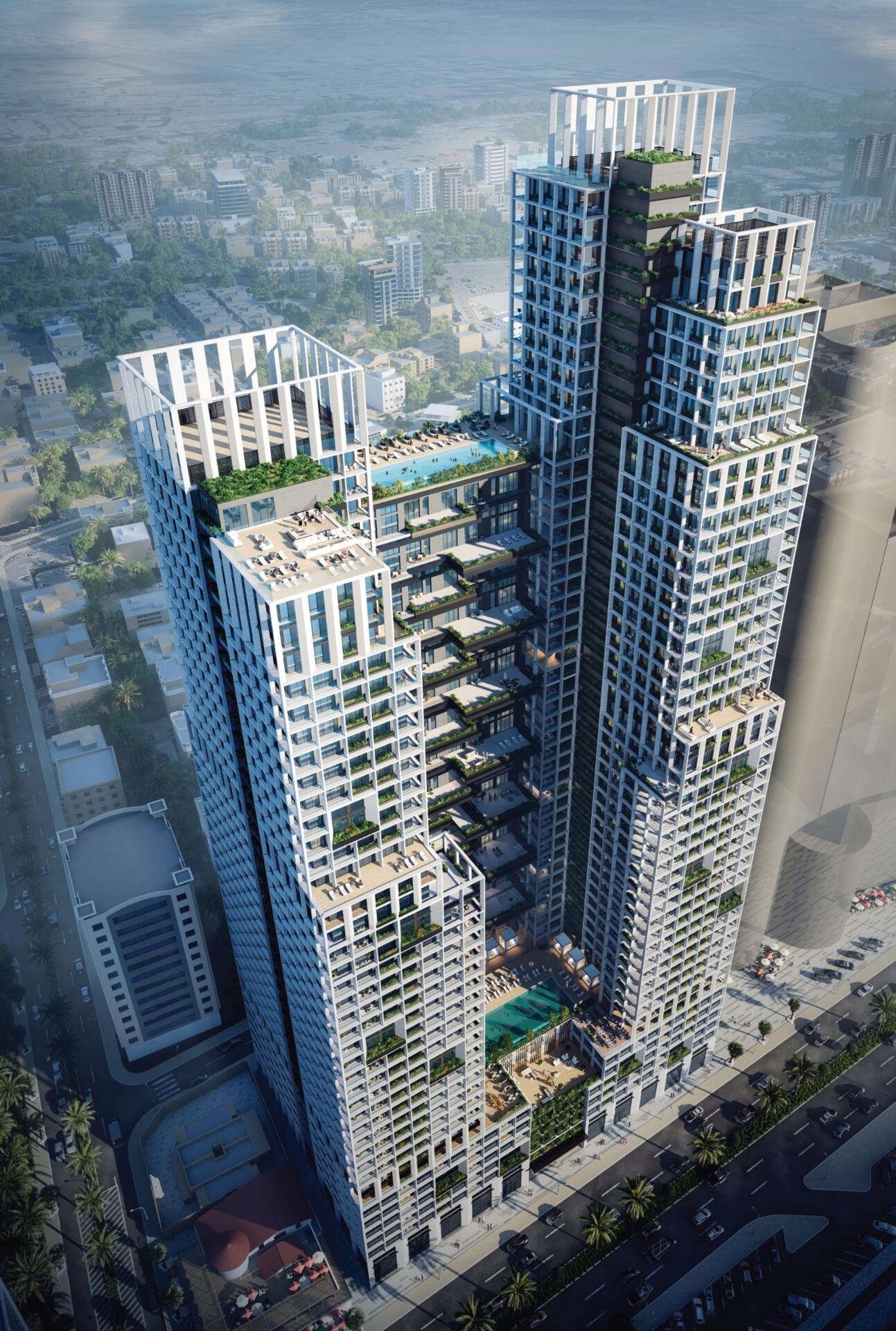 Aqaar Mawjan Apartments Tower View