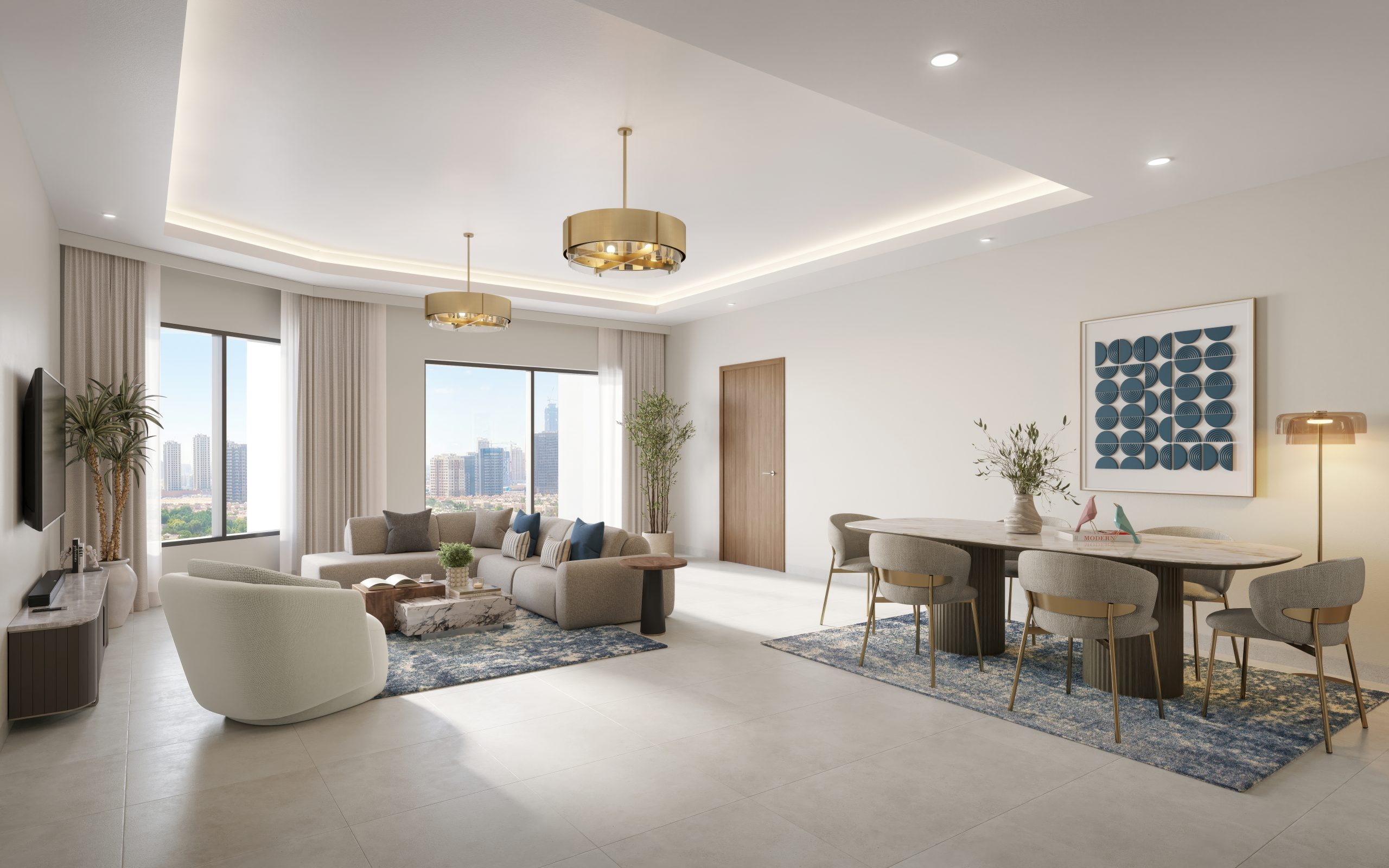 GJ Ajman Pearl Tower Apartment Interiors