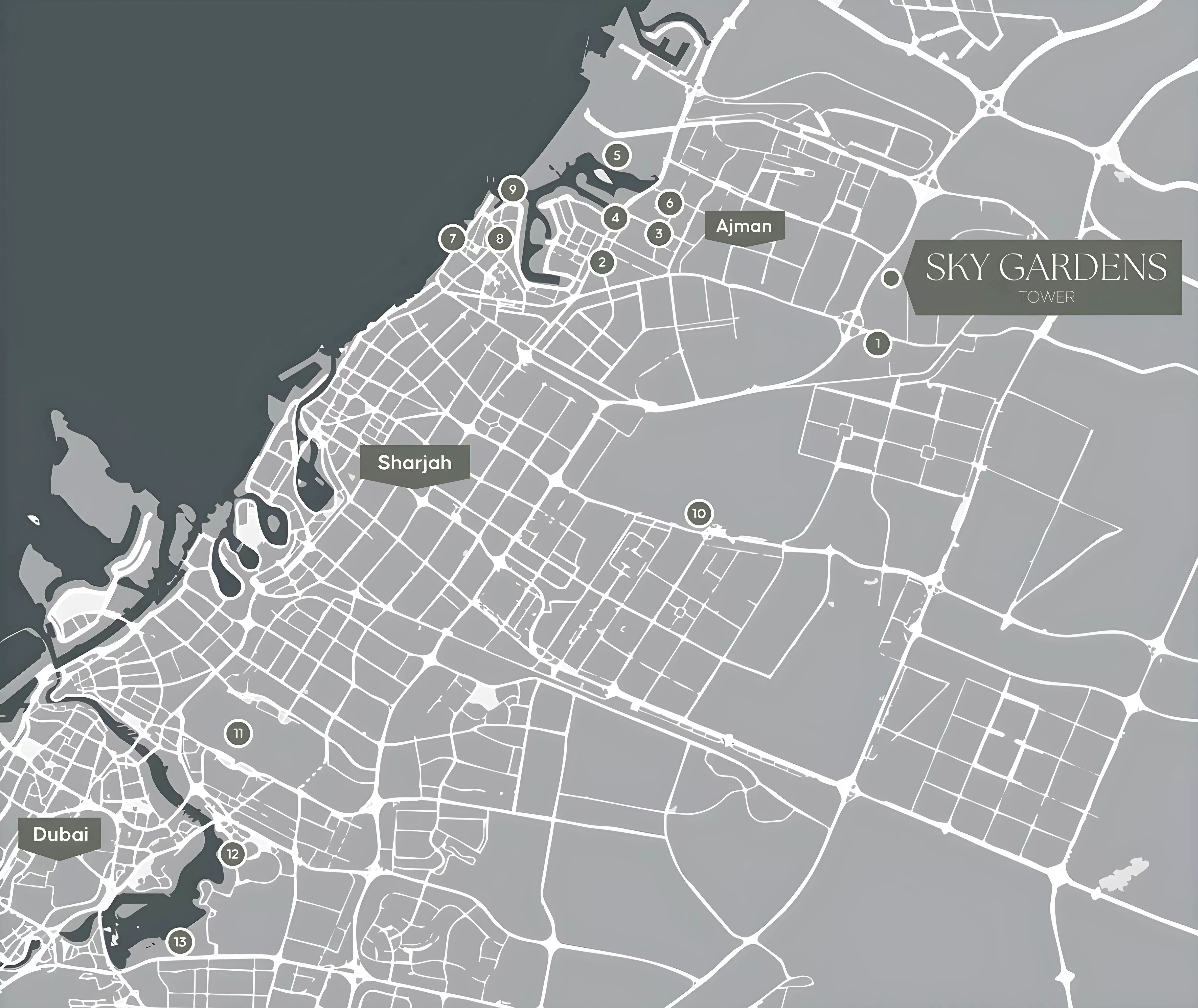 GJ Sky Gardens Tower Location Image