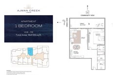 1 Bed 1641 Sq. Ft. Apartment in GJ Ajman Creek Towers