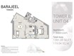 GJ Barajeel Tower B 1 Bed Layout