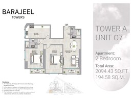 2 Beds 2094 Sq. Ft. Apartment in GJ Barajeel Tower B