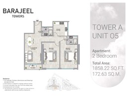 2 Beds 1858 Sq. Ft. Apartment in GJ Barajeel Towers