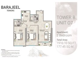 2 Beds 1910 Sq. Ft. Apartment in GJ Barajeel Towers