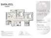 GJ Barajeel Towers 2 Beds Layout