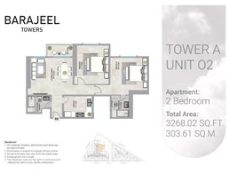 2 Beds 3268 Sq. Ft. Apartment in GJ Barajeel Towers