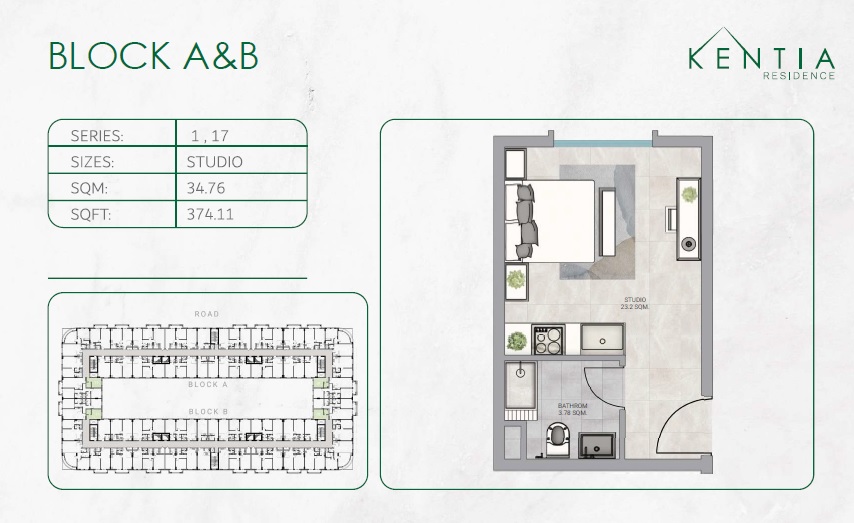 GJ Kentia Residence Studio Layout