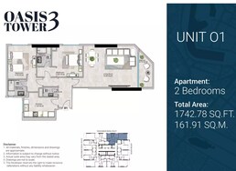 2 Beds 1741 Sq. Ft. Apartment in GJ Oasis Tower 3