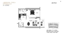 1 Bed 716 Sq. Ft. Apartment in GJ Rose Tower