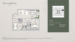 2 Beds 1500 Sq. Ft. Apartment in GJ Sky Gardens Tower