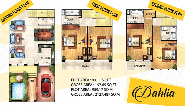 Sweet Homes Dahlia 4 Beds Layout