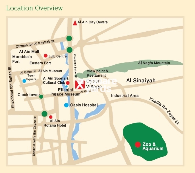 Aldar Al Oyoun Village Location Image