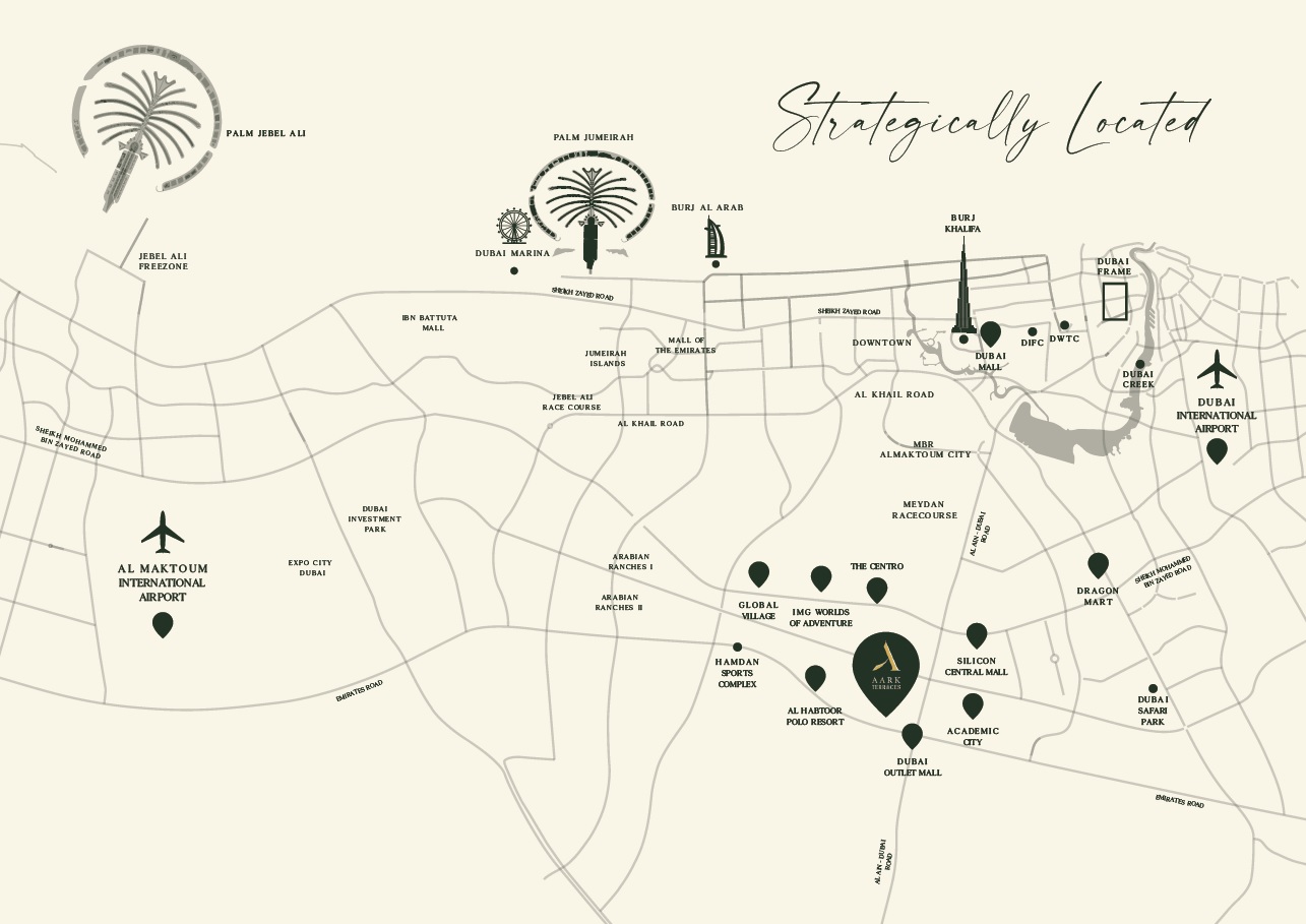 Aark Terraces Location Image