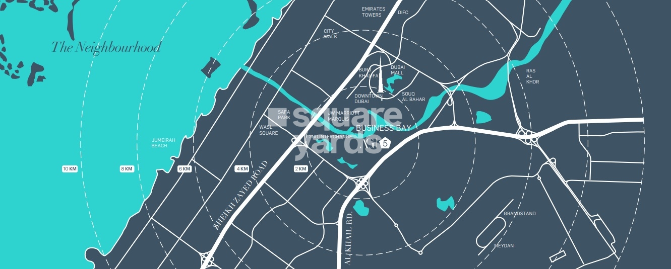 AG Tower Business Bay Location Image