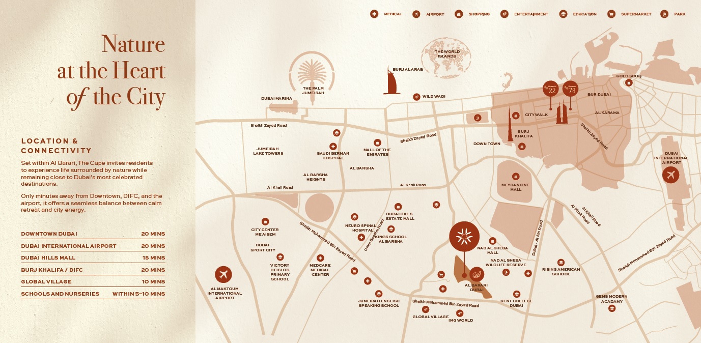 Al Barari The Cape Location Image