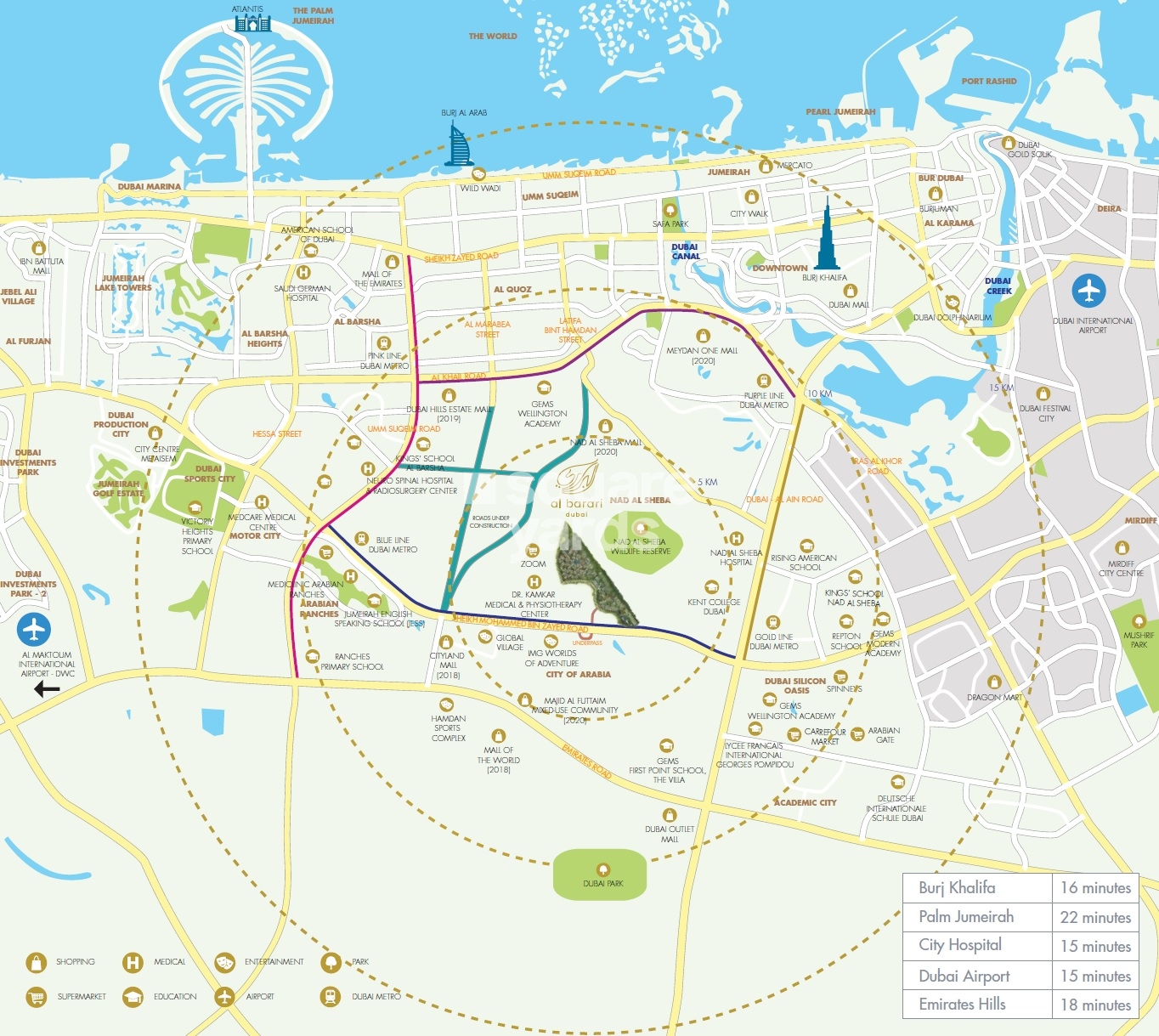 Al Barari The Neighbourhood Location Image