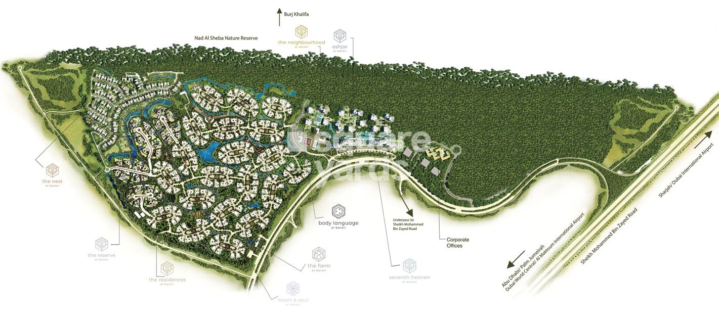 Al Barari The Neighbourhood Master Plan Image
