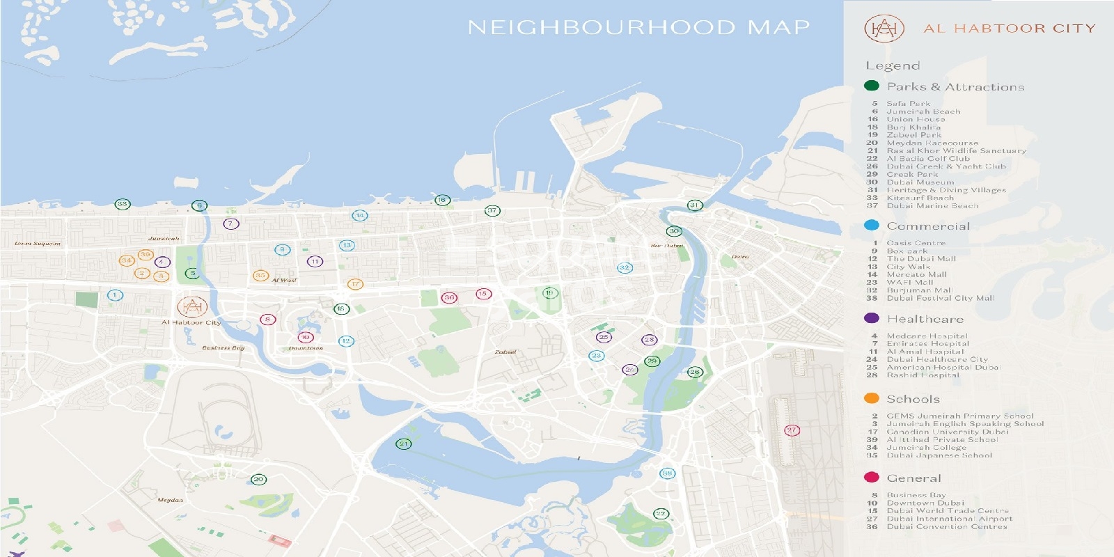 Al Habtoor Amna Tower Location Image