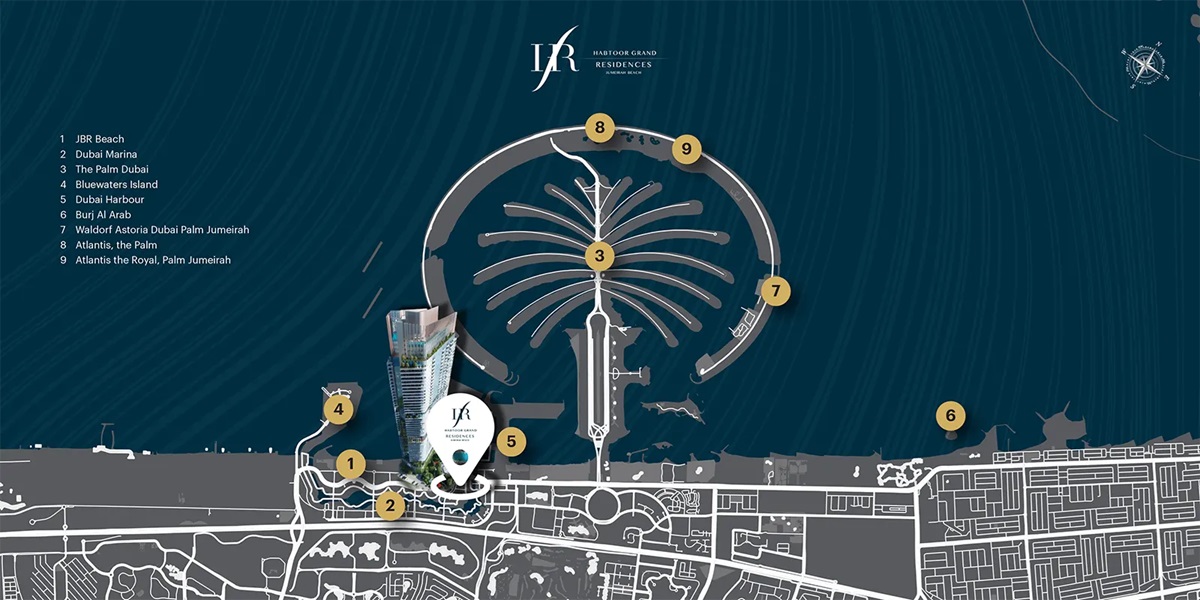 Al Habtoor Grand Residences Location Image