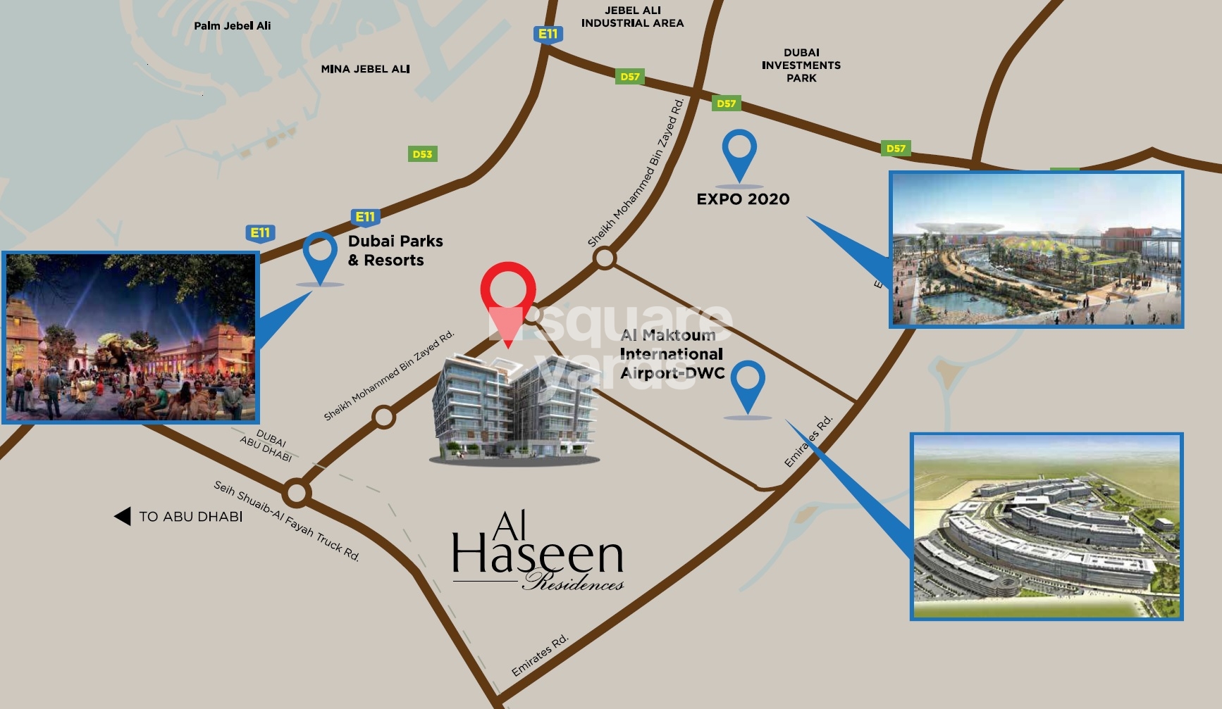 Al Haseen Residences Location Image