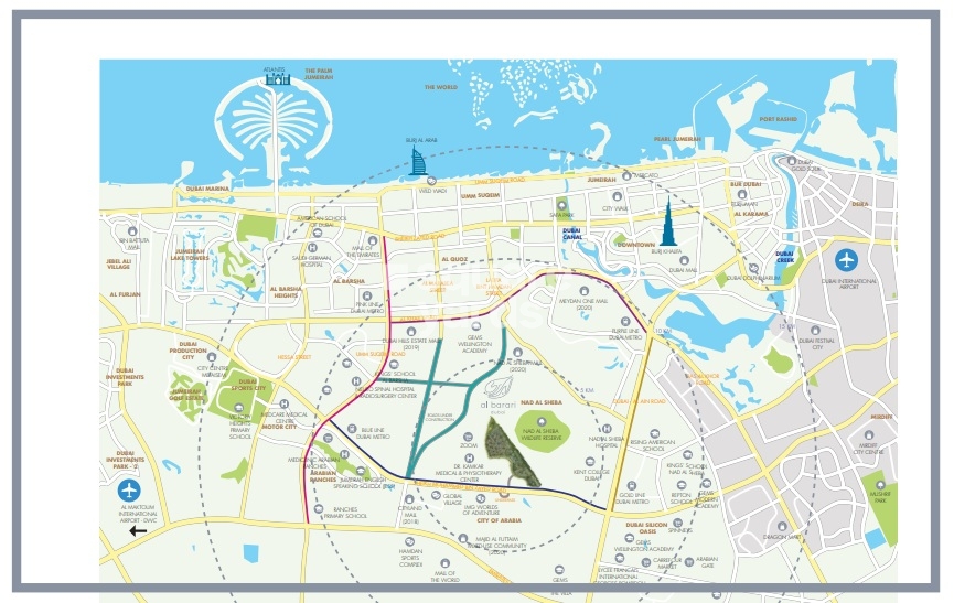 Ashjar at Al Barari Location Image