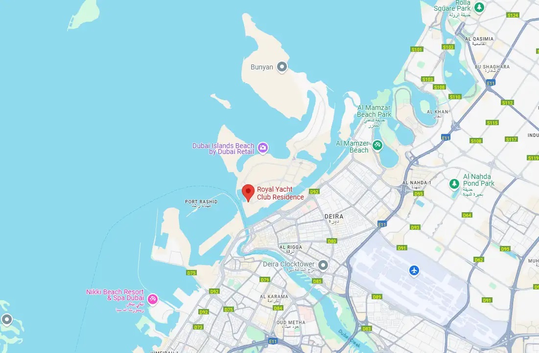 Azimuth Royal Yacht Club Residence Location Image