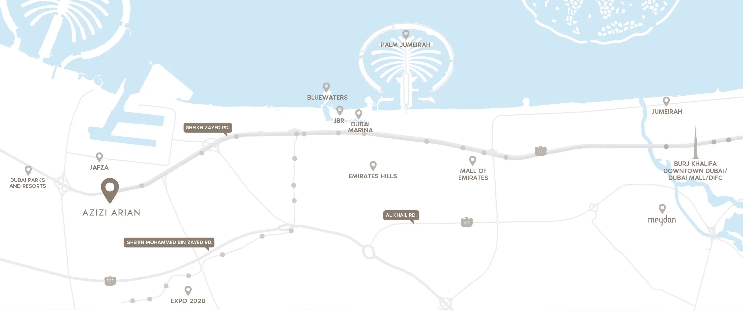 Azizi Arian Location Image