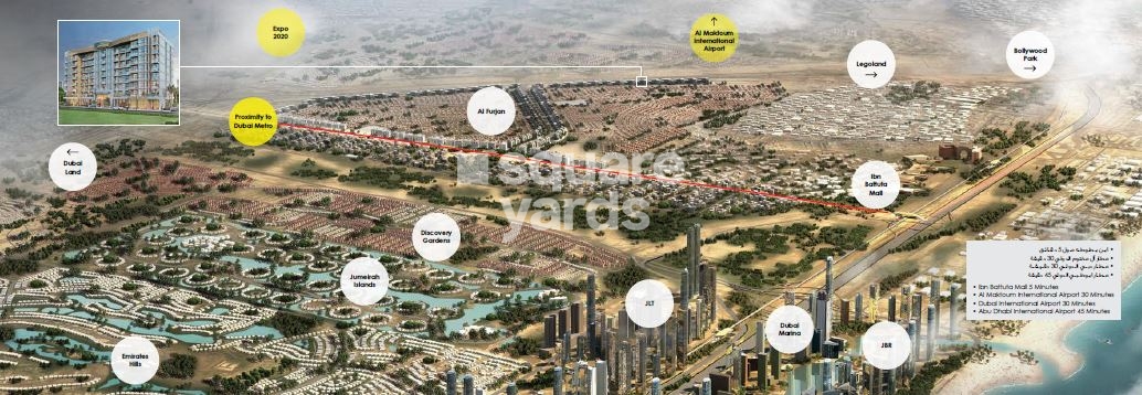 Azizi Pearl Apartments Location Image