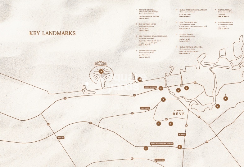 Azizi Riviera Reve Apartments Location Image