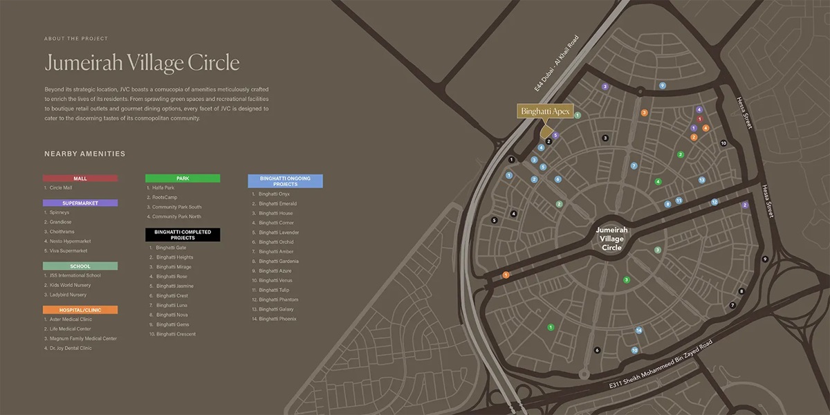 Binghatti Apex Location Image